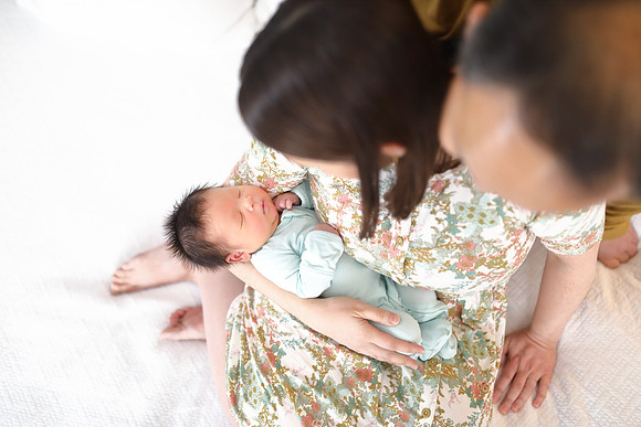 Lifestyle at home newborn photography - Bangor Maine
