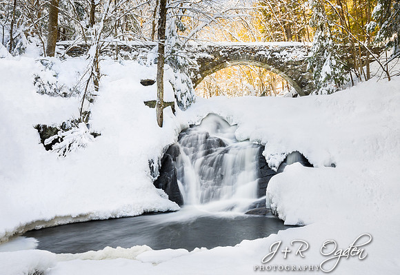 Vaughan Woods State Park Bridge in the Winter