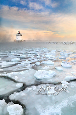 Spring Point Ledge Lighthouse in South Portland, Maine - Sea Smoke