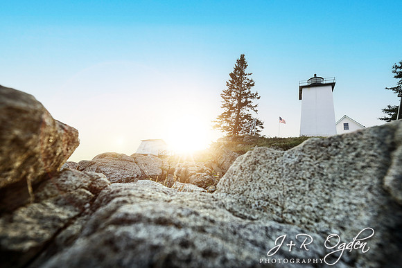 Hockamock Head Lighthouse / Burnt Coat Harbor - Swan's Island Sunset