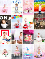 Collage of Cake Smash Sessions